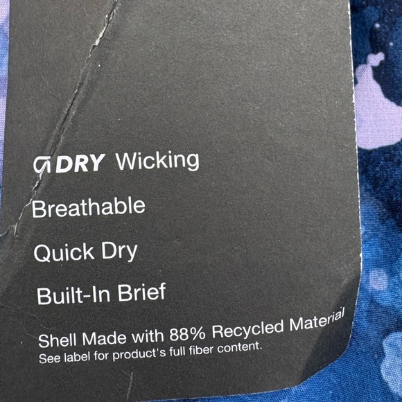 NWT - Gap Fit Running Shorts - Blue Watercolor Print - size medium - Picture 7 of 10